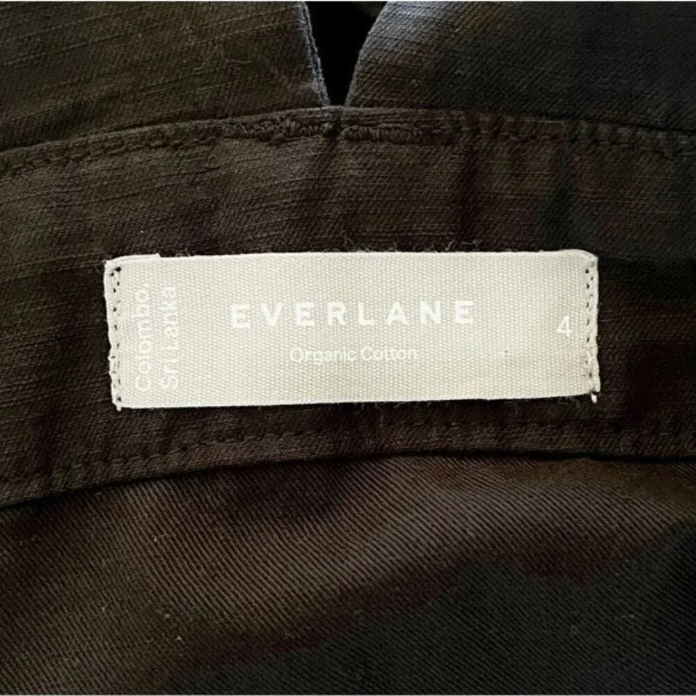 Everlane Black The Fatigue Apron Jumpsuit Cotton Linen 4